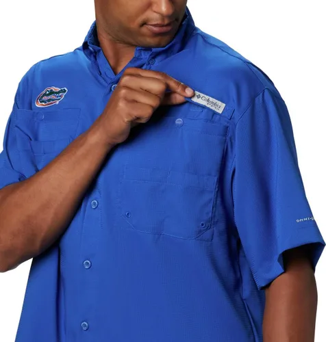 Miniatura 3 de Columbia NCAA Camisa Tamiami de Manga Corta para Hombre Universitaria Tallas Grandes y Altas Fla - Azul