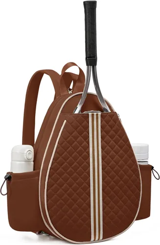 Miniatura 7 de Mochila de tenis Sucipi, mochila de tenis acolchada con bandolera cruzada, bolsas para raquetas de tenis resistentes al agua para mujeres y hombres