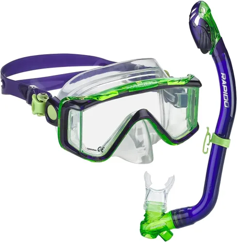 Miniatura 9 de Phantom Aquatics Rapido Clareza Junior Mask and Snorkel Combo Rubí turquesa