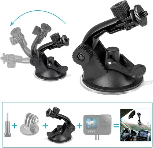 Miniatura 8 de Accesorios de cámara de acción 20 en 1 para GoPro Hero 13 12 11 10 9 8 Max 7 6 5 4 Negro GoPro 2018 Sesión Fusión Plata Blanco Insta360 DJI SJCAM