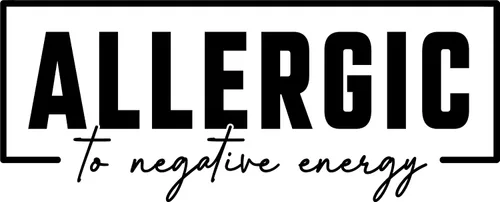 SEC Apparel Alérgico a la energía negativa Parches Adhesivos Transferencia Apliques Letras para camisetas Ropa de tela | Citas divertidas