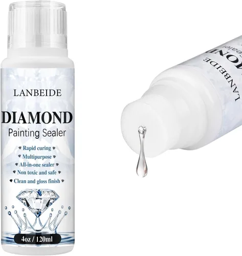 Miniatura 7 de LANBEIDE Paquete de 2 Sellador para Pintura de Diamantes 240ML, Sellador de Pegamento para Arte de Pintura de Diamantes 5D Efecto de Retención
