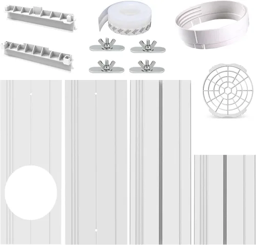 Miniatura 10 de Kit de ventilación de puerta de aire acondicionado portátil, kit de sellado de ventilación de ventana de CA adecuado para manguera de escape de CA