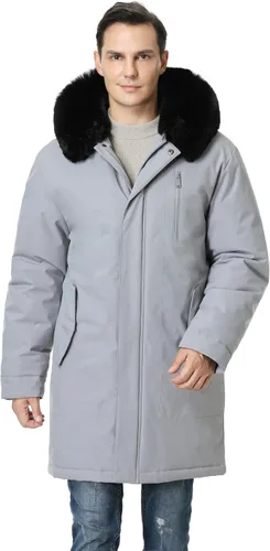 Miniatura 3 de Abrigo de invierno impermeable para hombre, cálido y largo, parka, resistente al viento y al agua, con capucha