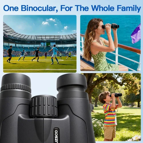Miniatura 3 de Prismáticos HD de 10 x 42 pulgadas para adultos de alta potencia, binoculares impermeables con visión amplia clara, ligeros para observación