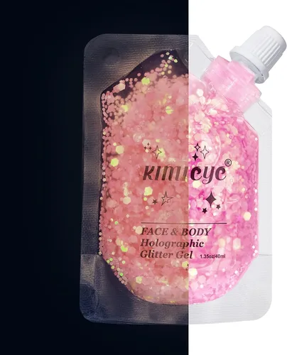 Miniatura 24 de Gel holográfico con purpurina para el rostro, brillo corporal con maquillaje para cabello, cara, clavícula, brazo, uñas, sombra de ojos, lentejuelas