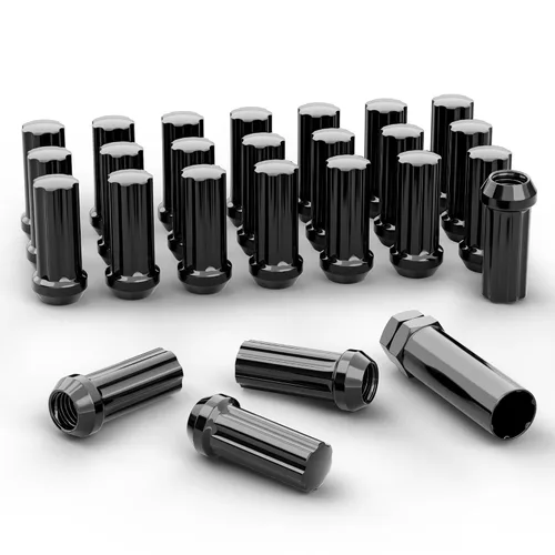 YIZBAP 24 tuercas de llanta M14x1.5 de 2 pulgadas, color negro, con ranura de extremo cerrado de 14 x 1.5 para Silverado 1500, Sierra 1500, Tahoe