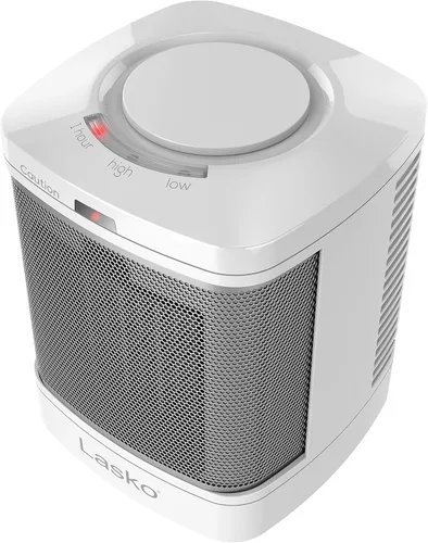 Miniatura 9 de Lasko Calentador Eléctrico Portátil de Cerámica para Espacio con Enchufe ALCI para Uso en Baño, 2 Ajustes de Calor y Botón de Calor Simple, 8