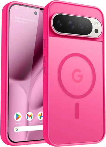 Miniatura 9 de Funda para teléfono Google Pixel 9 Pro XL, Compatible con Magnético, Protección contra Caídas de Grado Militar Translúcida Mate Resistente a Golpes