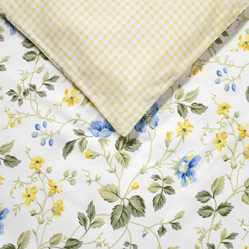 Miniatura 9 de Laura Ashley Inicio - Juego de funda de edredón tamaño individual, ropa de cama reversible de satén de algodón con funda a juego, decoración