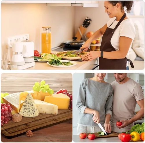 Miniatura 7 de Patelai Juego de 12 tablas de cortar lisas a granel para cocina, tablas de cortar rectangulares en blanco, tablas de servir para manualidades