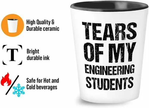 Miniatura 3 de Lágrimas de mi vaso de chupito de 1.5 onzas – estudiantes de ingeniero – Regalos electrónicos de ingeniero de regalo para hombres Física Ingeniero
