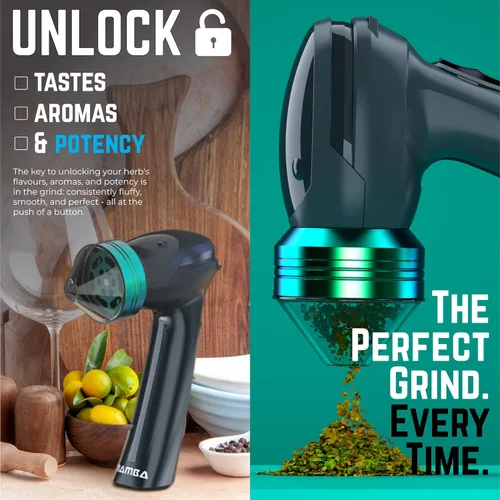 Miniatura 4 de Mamba Molinillos eléctricos - Molinillo de especias y hierbas recargable por USB, molinillo de metal portátil de 0.04 oz para hierbas, molinillo