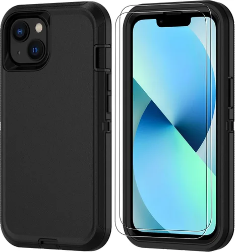 Miniatura 12 de Jshru para iPhone XR Funda con [2 Pack] Protector de Pantalla HD, [Grado Militar] 3-en-1 Resistente Protector de Cuerpo Completo a Prueba de Negro
