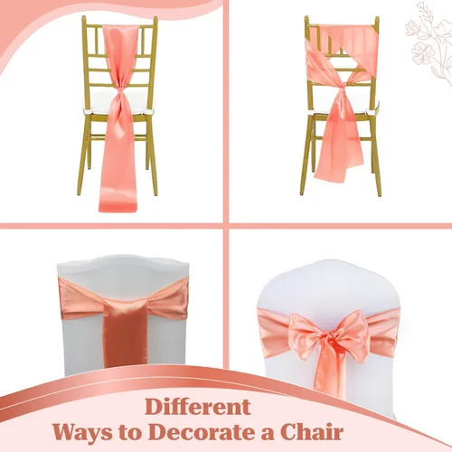Miniatura 149 de mds - Lote de 10 lazos de satén para sillas de boda y eventos, para decoración de fiestas, 30 colores, Satin, 10 Verde oliva