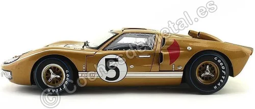 Miniatura 8 de 1966 Ford GT-40 MK II RHD (conducción a la derecha) #5 Gold 24H de Le Mans 1/18 modelo de coche fundido a troquel por Shelby Collectibles