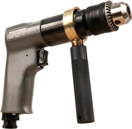 Miniatura 9 de JET Taladro angular reversible neumático de 3/8 pulgadas, 1200 RPM (JAT-630), negro