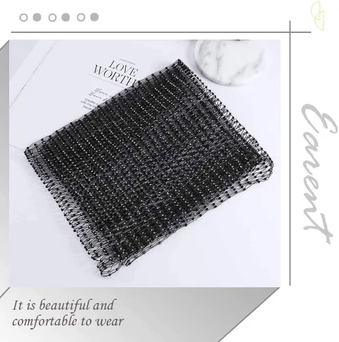 Miniatura 2 de EARENT Mesh Rhinestone Headbands Crystal Wide Head Scarfs Elastic Turban Headwrap Costume Party Hair Accessories for Women