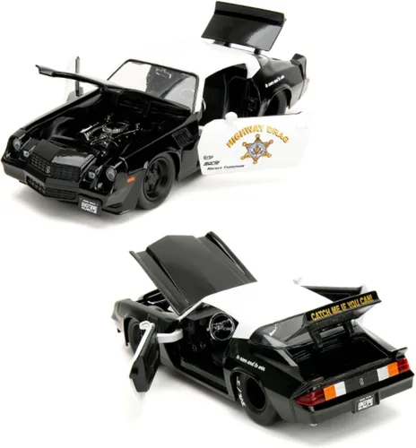 Miniatura 6 de Jada Big Time Muscle 1:24 1979 Chevy Camaro Z28 - Auto fundido a presión, juguetes para niños y adultos (colores policiales)