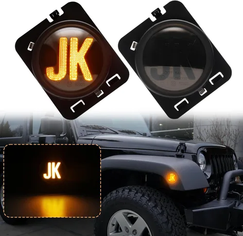Miniatura 8 de Luces de posición laterales compatibles con Wrangler JK 2007-2018, luces LED completas para guardabarros delanteros, favoritas de los entusiastas