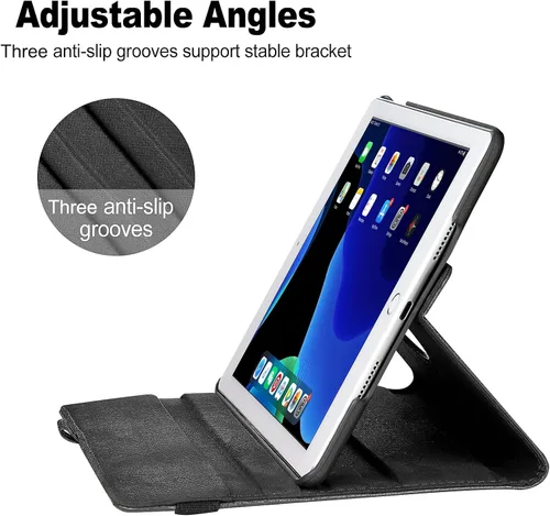 Miniatura 7 de Samsung 10.2 Estuche - Compatible con tabletas 2021/2020/2019 - Funda giratoria de 360 grados con función de encendido y apagado (Negro)