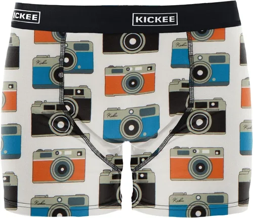 Miniatura 3 de KICKEE - Calzoncillos tipo bóxer con estampado suave y sedoso para hombre