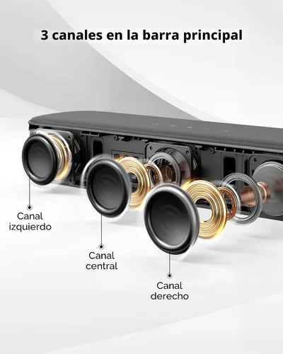 Miniatura 4 de ULTIMEA Barra de sonido envolvente de 7.1 canales para Smart TV, con 4 altavoces envolventes, potencia máxima de 330 W, barra de sonido envolvente