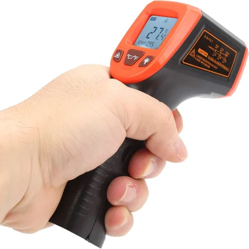 Miniatura 8 de Pistola de medición de temperatura, termómetro infrarrojo, termómetro industrial, con pantalla LCD GM320S para tuberías de agua caliente, partes