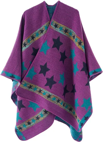 Miniatura 40 de KirGiabo Suéter a Cuadros para Mujer Poncho Capa Abrigo Frente Abierto Manta Chales y Envolturas