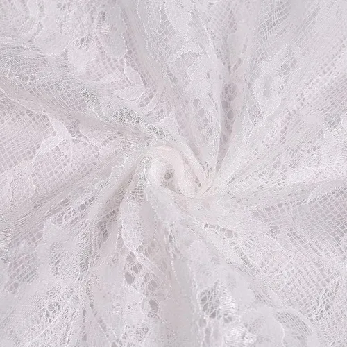 Miniatura 5 de Blusa corta de malla transparente para mujer, camiseta sexy con encaje y bordado