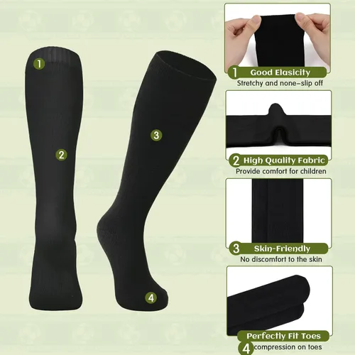 Miniatura 5 de American Trends Kids Soccer Socks Youth Boys Baseball Youth Football Softball Girls Knee High Socks 6 Pairs