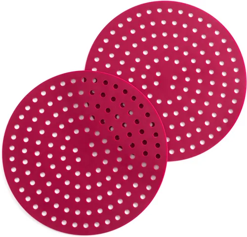Miniatura 9 de Forros de silicona para freidora de aire, antiadherentes, fáciles de limpiar, reutilizables, accesorios de 8 pulgadas redondas (paquete de 2)