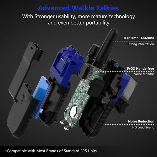 Miniatura 4 de Topsung Walkie Talkies para adultos de largo alcance recargable con auricular NOAA alerta meteorológica, radio multiusos de 2 vías, paquete de 5