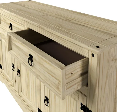 Miniatura 7 de Furniture Dash Armario de almacenamiento de madera maciza de 51.9 pulgadas de ancho, 16.9 pulgadas de profundidad, 31.7 pulgadas de alto, aparador