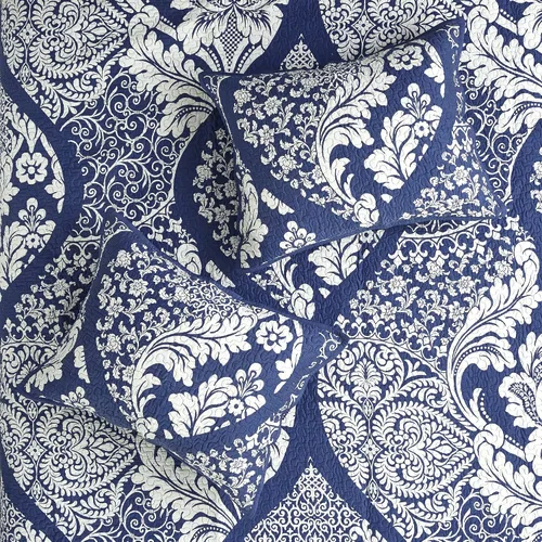 Miniatura 4 de Madison Park Vienna - Edredón reversible de algodón, diseño de costuras de lujo para todas las estaciones, colcha transpirable, fundas de almohada