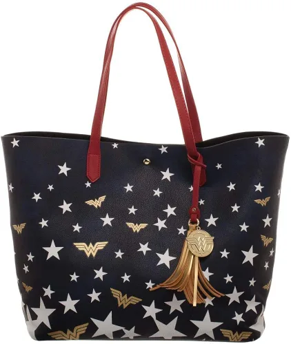 Miniatura 2 de Wonder Woman - Bolsa de gran tamaño color rojo blanco y azul