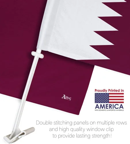 Miniatura 3 de Bandera de coche de Qatar para la Copa del Mundo 2022, 2 unidades, 32 banderas de país para carros, decoración de automóviles, pancarta pequeña