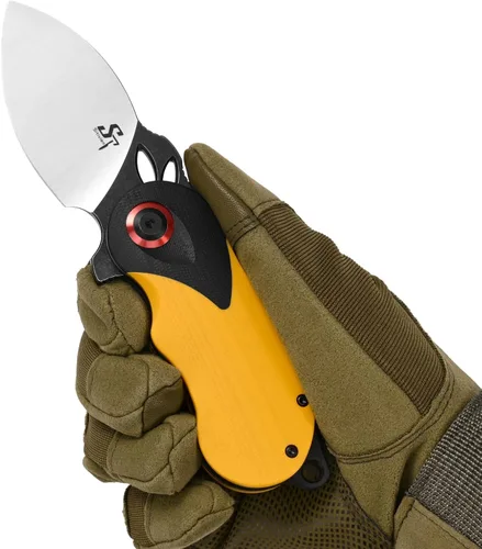 Miniatura 5 de Sitivien ST159 - Cuchillo plegable, hoja de acero K110 con mango G10, cuchillo de herramienta EDC de la serie del zodiaco chino para acampar al aire