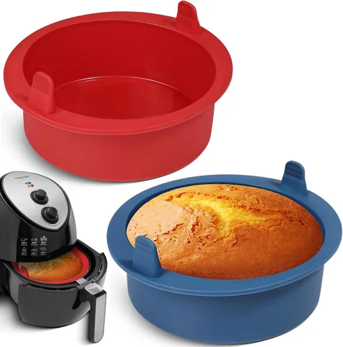 Miniatura 14 de Webake Molde para pasteles de 5 pulgadas para hornear moldes redondos antiadherentes, LFGB Platinum Silicon Air Freidora de aire Juego de 4