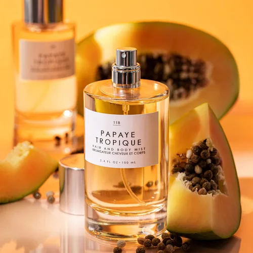Miniatura 6 de Le Monde Gourmand Papaye Tropique Hair & Body Mist - 3.4oz (100ml) - Notas de fragancia floral, frutal y sándalo
