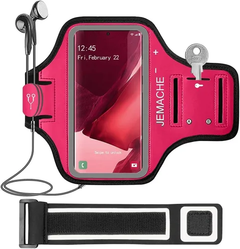 Miniatura 8 de Brazalete para Galaxy Note 20, 20 Ultra, resistente al agua, para entrenamiento de gimnasio y correr, para Samsung Galaxy Note 20/20 Ultra con Negro
