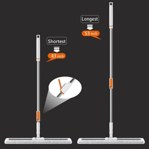 Miniatura 2 de Trapeador plano para limpieza de suelos. Trapeador húmedo de microfibra resistente, limpieza profunda para madera dura, azulejos y laminados, Juego