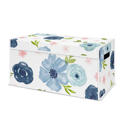 Miniatura 14 de Sweet Jojo Designs Caja de almacenamiento plegable de juguetes con tapa para habitación de bebé, habitación de niños, marfil, bohemio, vintage