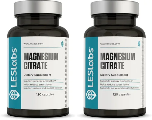 Miniatura 9 de Les Labs Citrato de Magnesio – Alivio del Estrés, Sueño Reparador, Salud del Corazón, Metabolismo, Función Nerviosa y Muscular – Suplemento sin GMO
