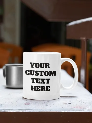 Miniatura 7 de Tazas personalizadas con palabras, texto o nombres personalizados, taza de café de cerámica blanca de 11 onzas, tazas de café personalizables