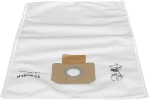 Miniatura 2 de Bosch VB140F - Paquete de 5 bolsas de filtro de vellón blanco de 14 galones para extractor de polvo VAC140