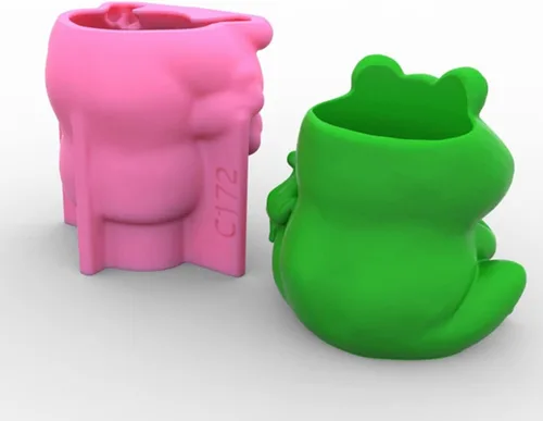 Miniatura 4 de Molde de silicona para macetas, moldes de silicona en forma de animal 3D para hormigón, cemento, yeso, arcilla polimérica, fundición de resina, Rana