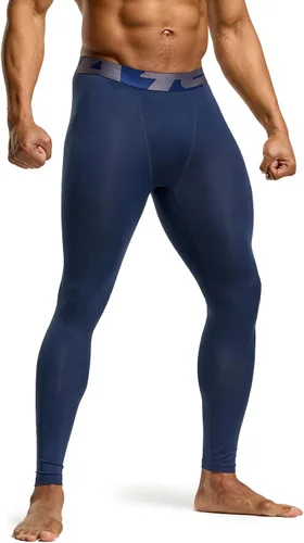 TSLA Pantalones deportivos tipo mallas de compresión, para correr, entrenamiento, de secado rápido, con y sin bolsillo, para hombre