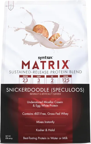 Miniatura 8 de Syntrax Nutrition Matrix - Mezcla de proteína de liberación sostenida, galletas y crema 2 libras. Verdaderos trozos de galleta
