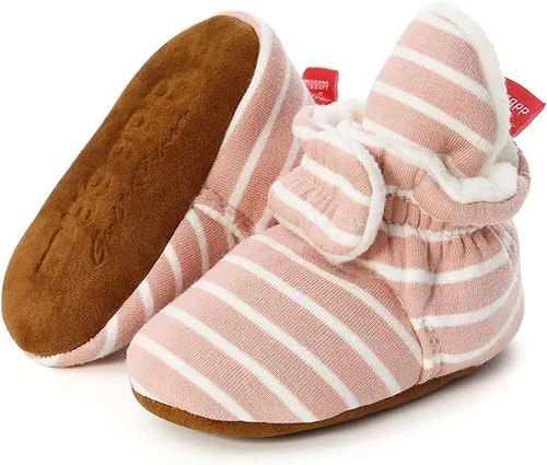 Miniatura 114 de Sawimlgy - Botines de algodón antideslizantes para recién nacido, con agarre, para cuna o para el invierno